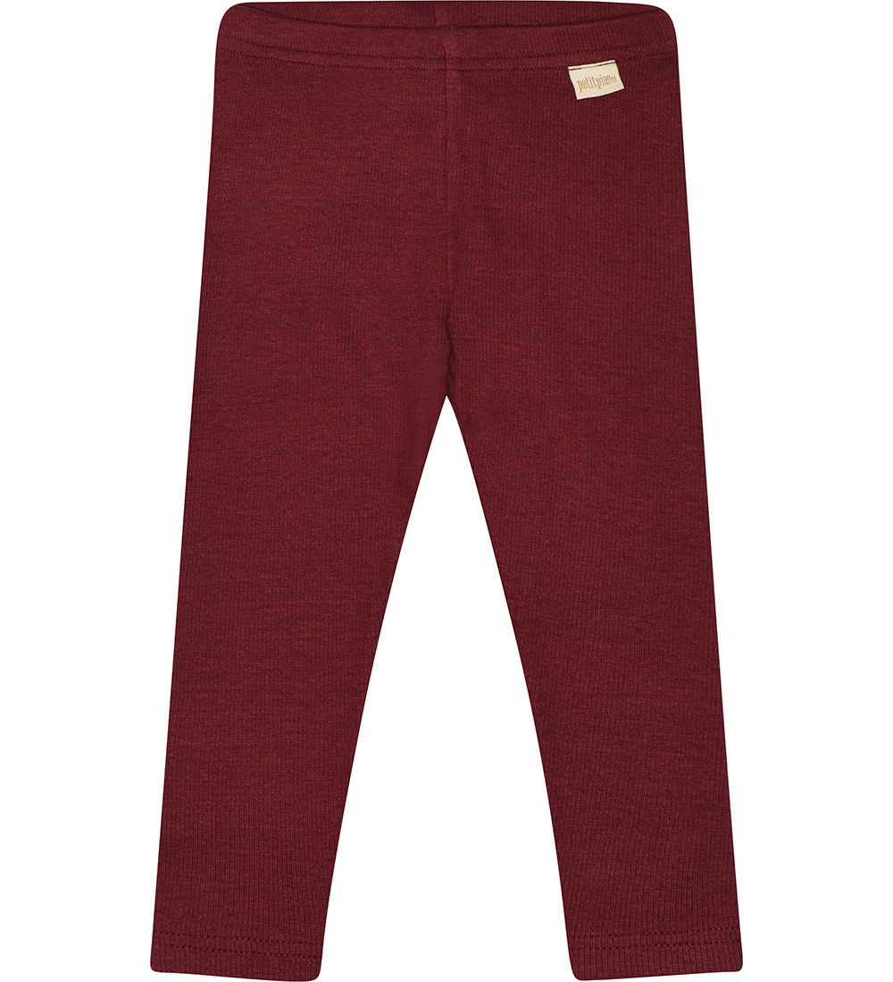 Leggings Petit Piao - Rib - Modal - Dark Cherry
