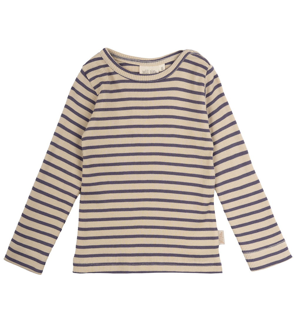 Petit Piao Blússa - Rib - Modal - Dusty Violet/Dark Off White