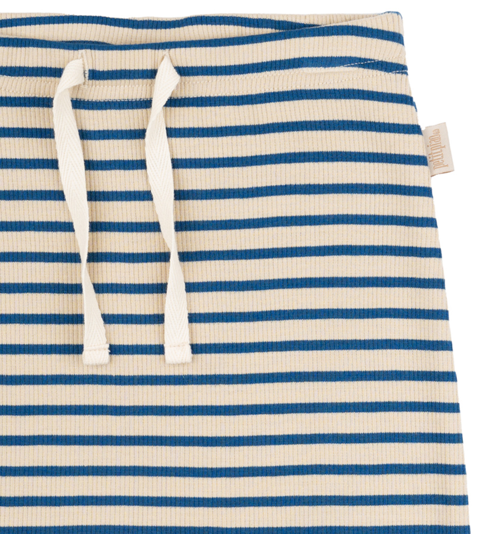 Petit Piao Trousers - Rib - Modal - Deep Cobalt/Dark Off White