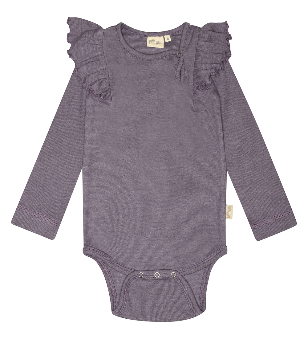 Petit Piao Bodysuit L/æ - Rib - Modal - Dusty Violet