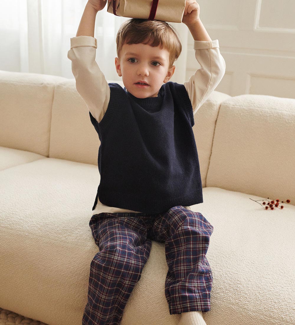 Wheat Trousers - Rufus - Navy Check