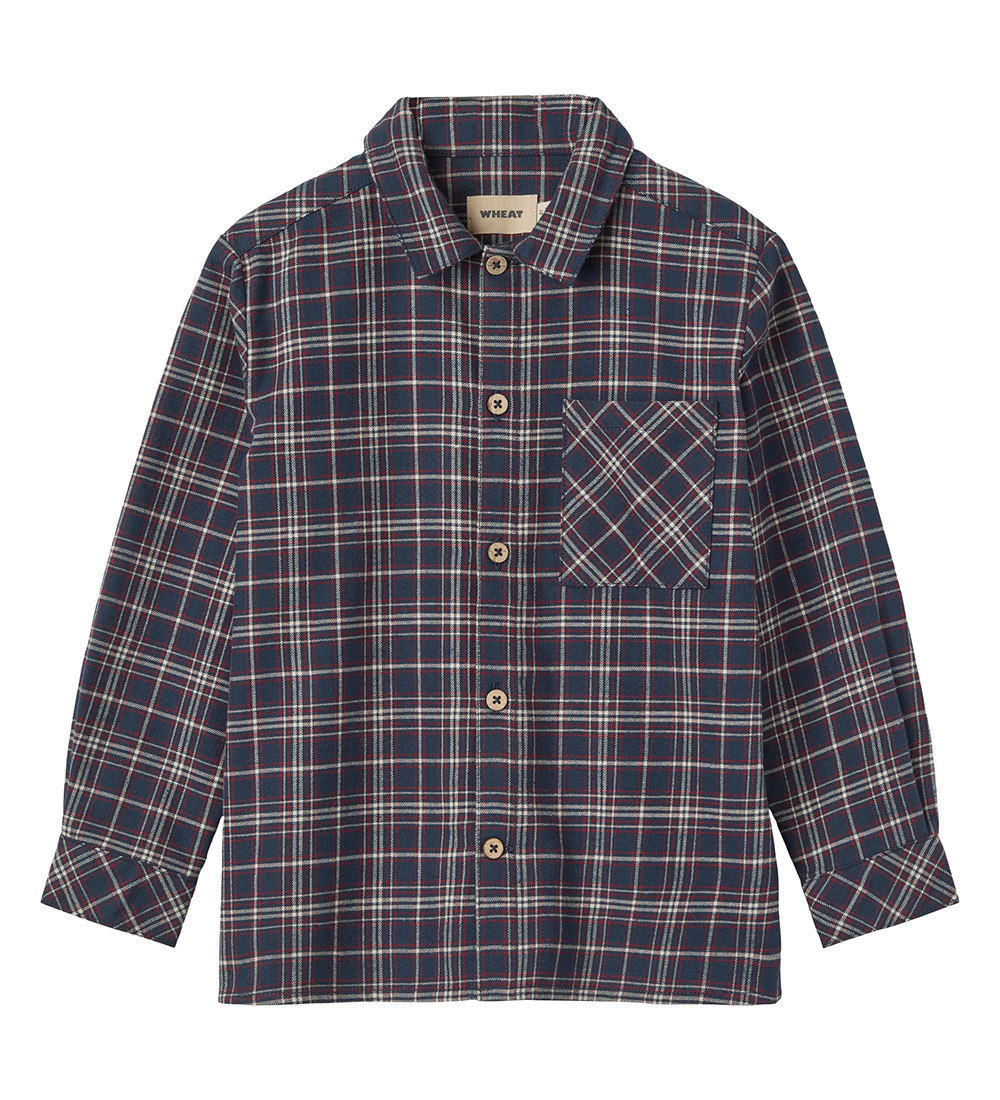 Wheat Skjorte - Oscar - Navy Sjekk