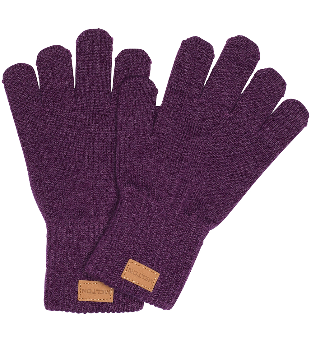 Melton Gloves - Knitted - Wool - Hydrangea