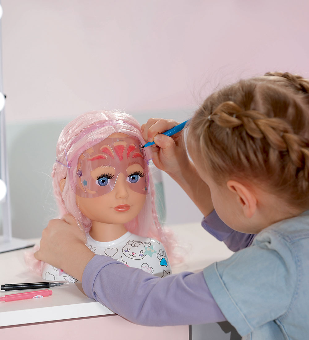Baby Born Make-up-Kopf m. Accessoires - Schwester Styling Künstl