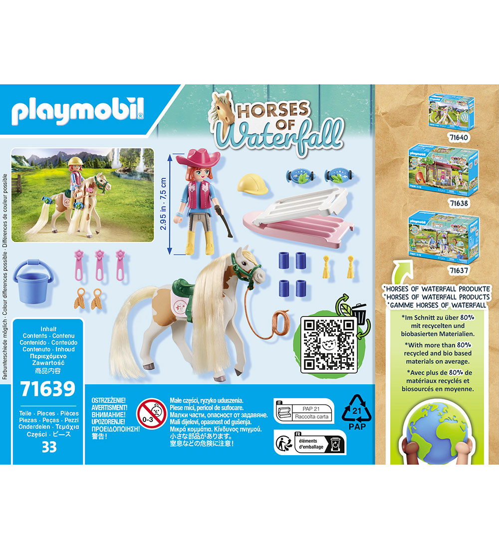 Playmobil Pferde des Wasserfalls - Ellie m. Pferd - 71639 - 33 T