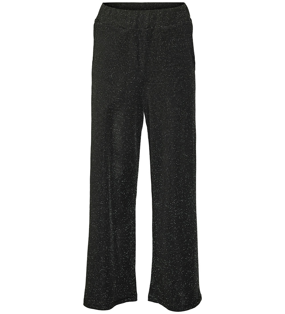 Vero Moda Girl Trousers - VmKanva - Black/Silver Lurex