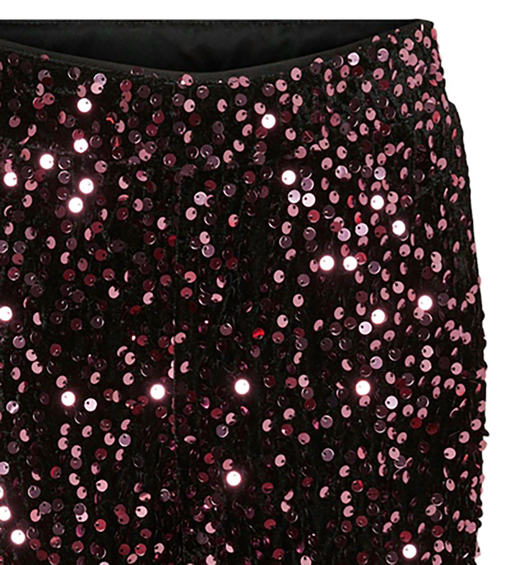 Vero Moda Girl Trousers - VmBella - Black/Rose Gold Sequins