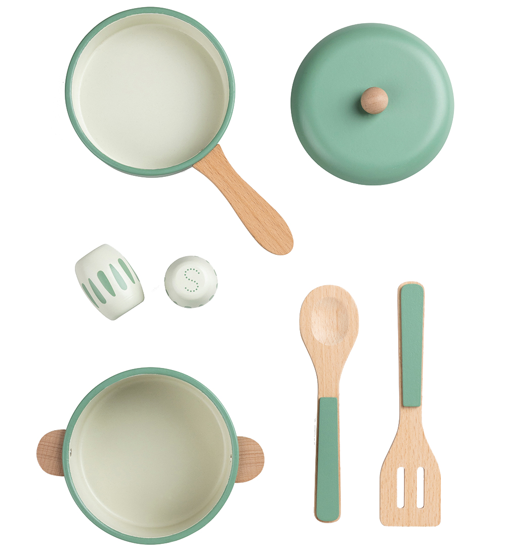 Jouet en bois Sebra - Ensemble de casseroles et poêles de cuisin