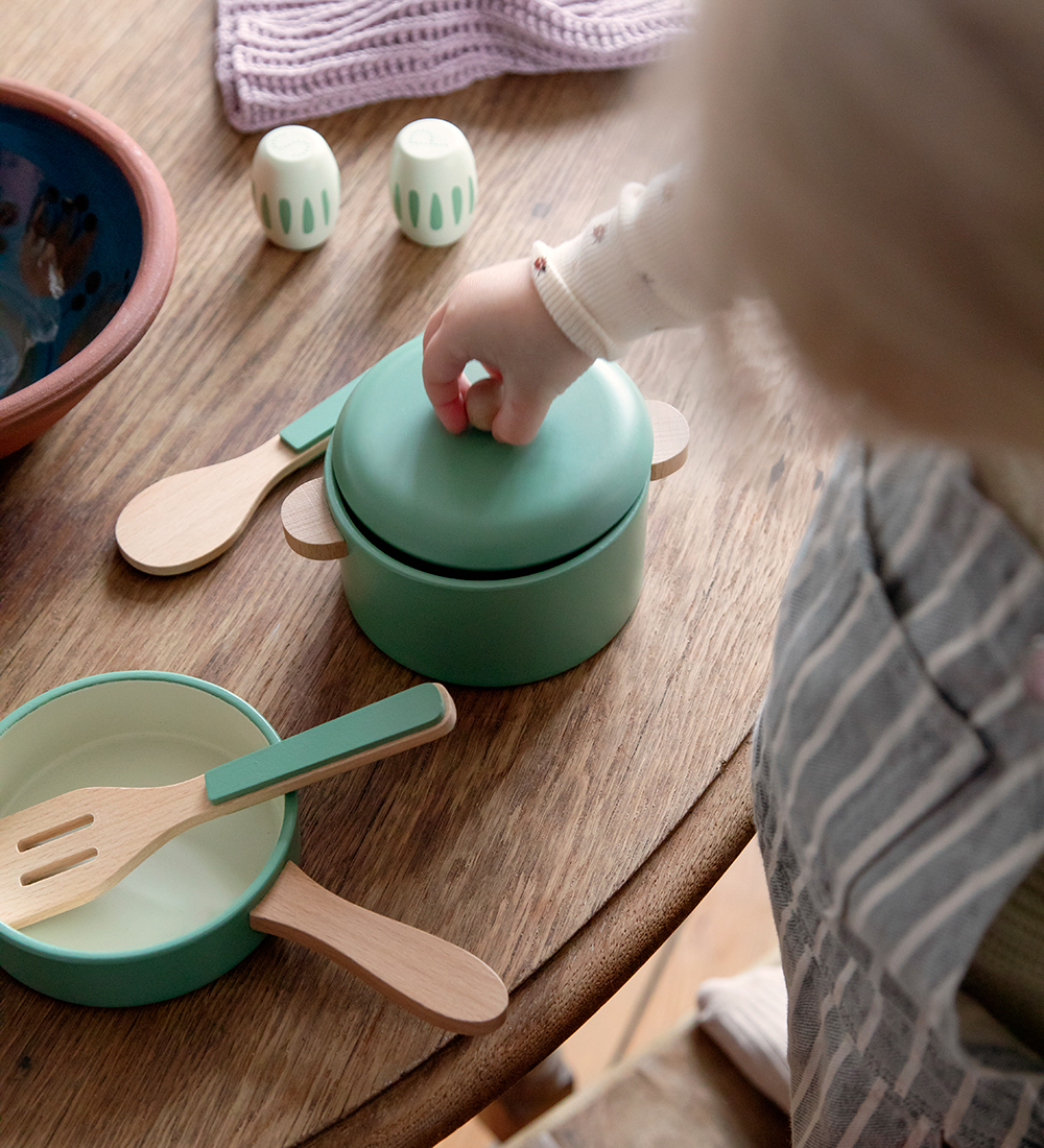 Jouet en bois Sebra - Ensemble de casseroles et poêles de cuisin