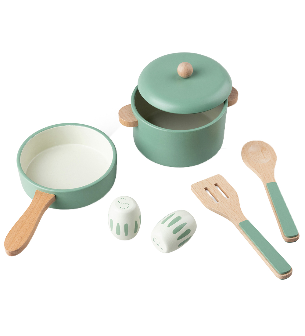 Jouet en bois Sebra - Ensemble de casseroles et poêles de cuisin