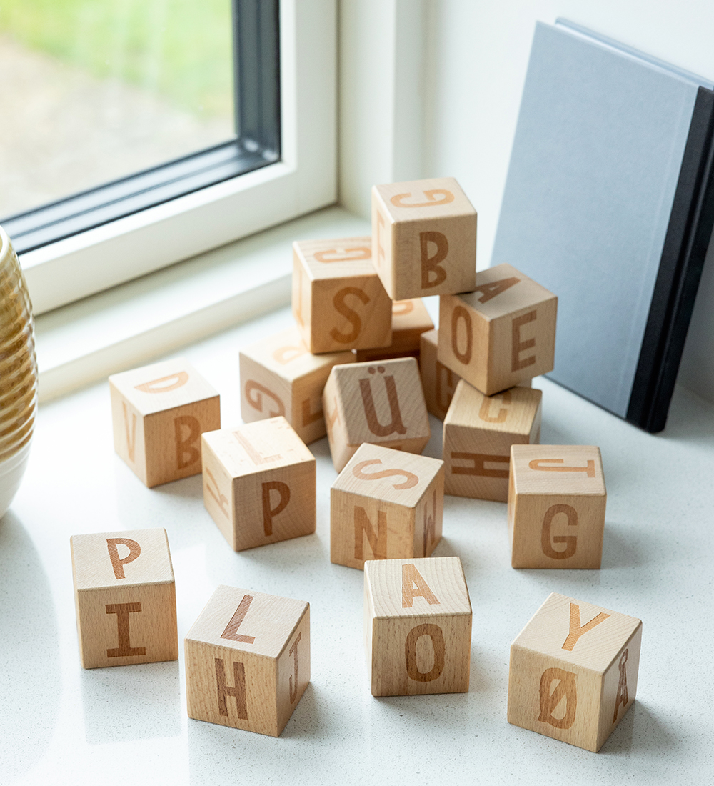Sebra Wooden Toy - Letter blocks - Wood