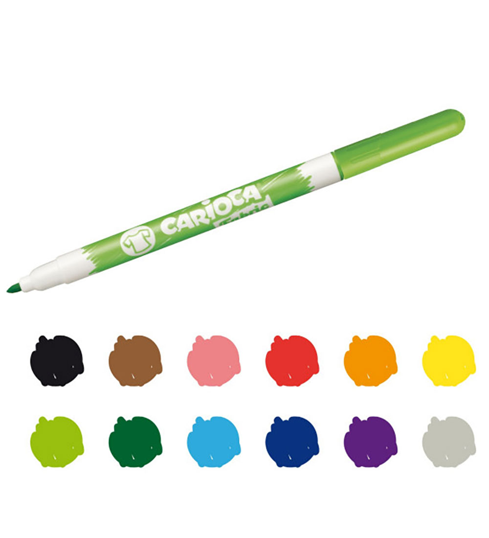 Carioca Fabric markers - 10 pcs - Multicolour