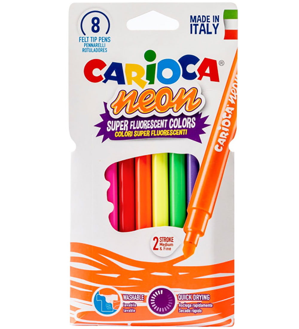Carioca Markers - 8 pcs - Neon