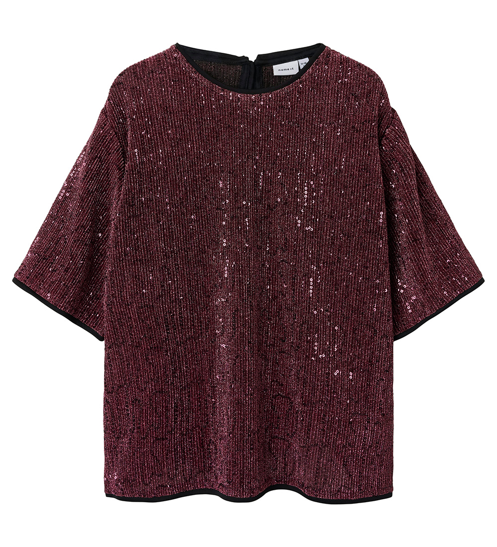 Name It Top - NkfRunic - Fandango Pink w. Glitter
