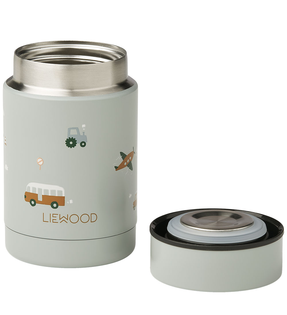 Liewood Thermal container - Nadja - Vehicles/Dove Blue Mix