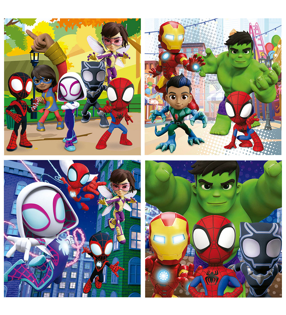Educa Jigsaw Puzzle - 4 Different - Spidey Duck His Amazing Frie