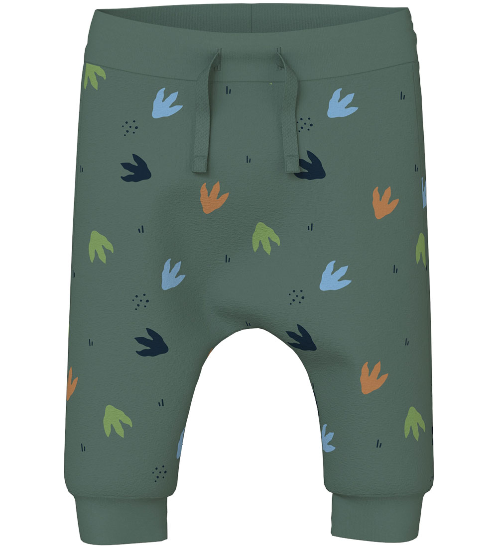 Name It Trousers - NbmVroels - Dark Forest/Dino Footprints