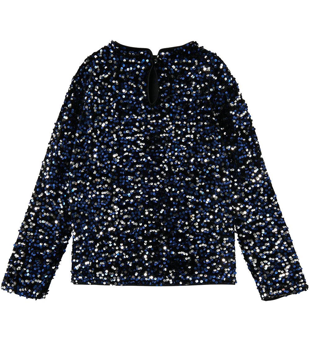 Name It Blouse - NkfRunica - Black/Purple Opulence w. Sequins