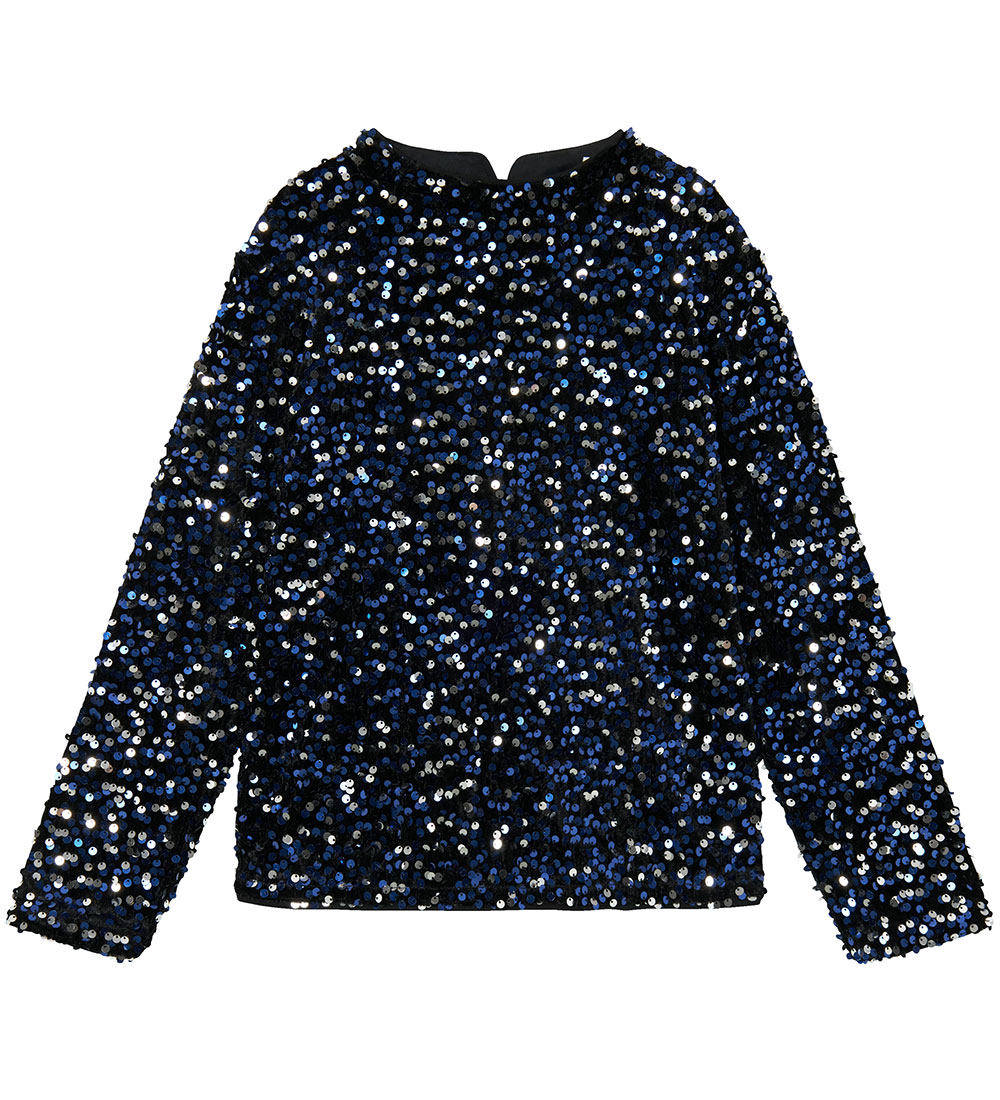 Name It Blouse - NkfRunica - Black/Purple Opulence w. Sequins
