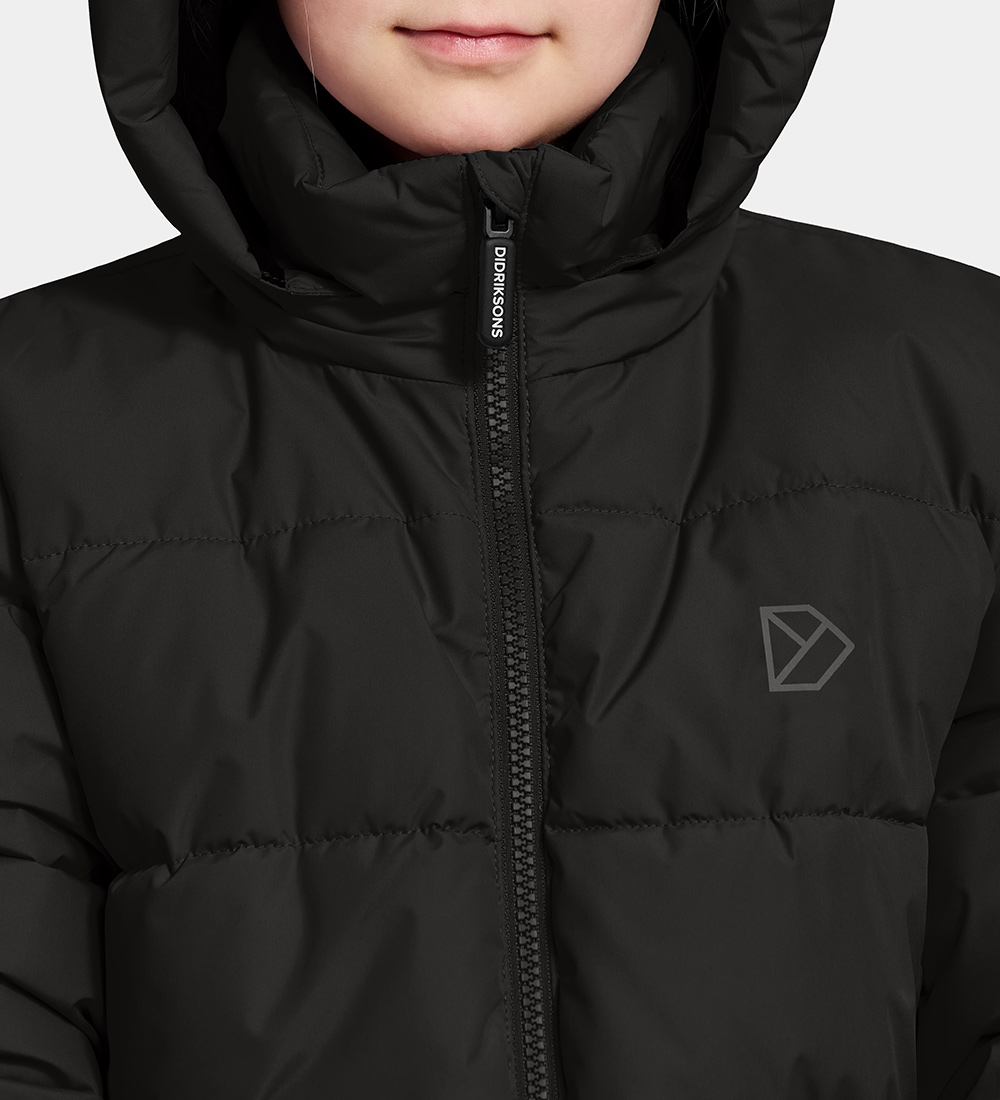 Didriksons Vadderad kappa - Olivin - Svart