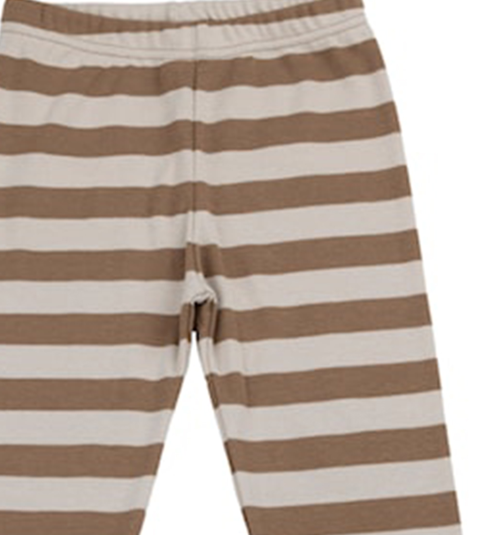 Katvig Leggings - Bruin/Beige Gestreept