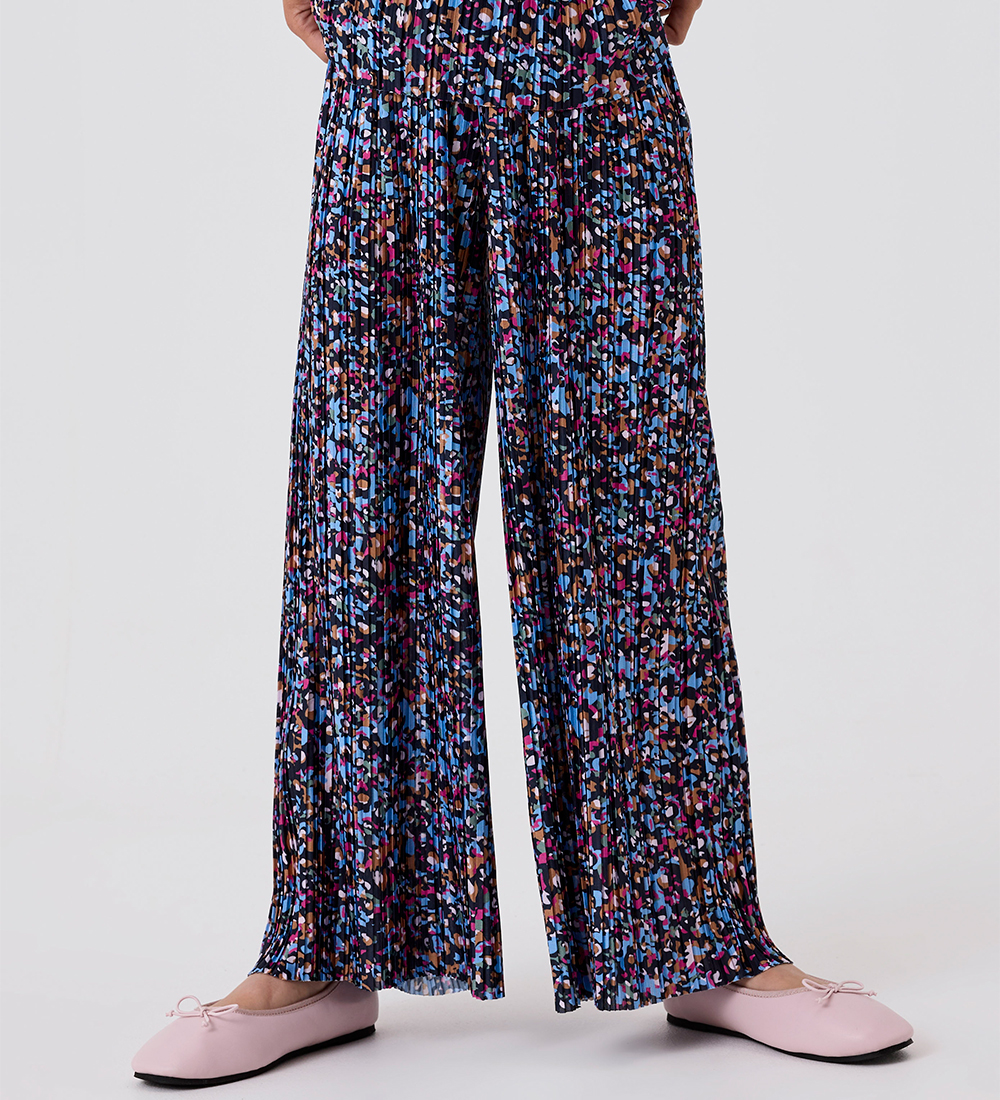 Name It Trousers - Wide - NkfNipleat - Silver Lake Blue