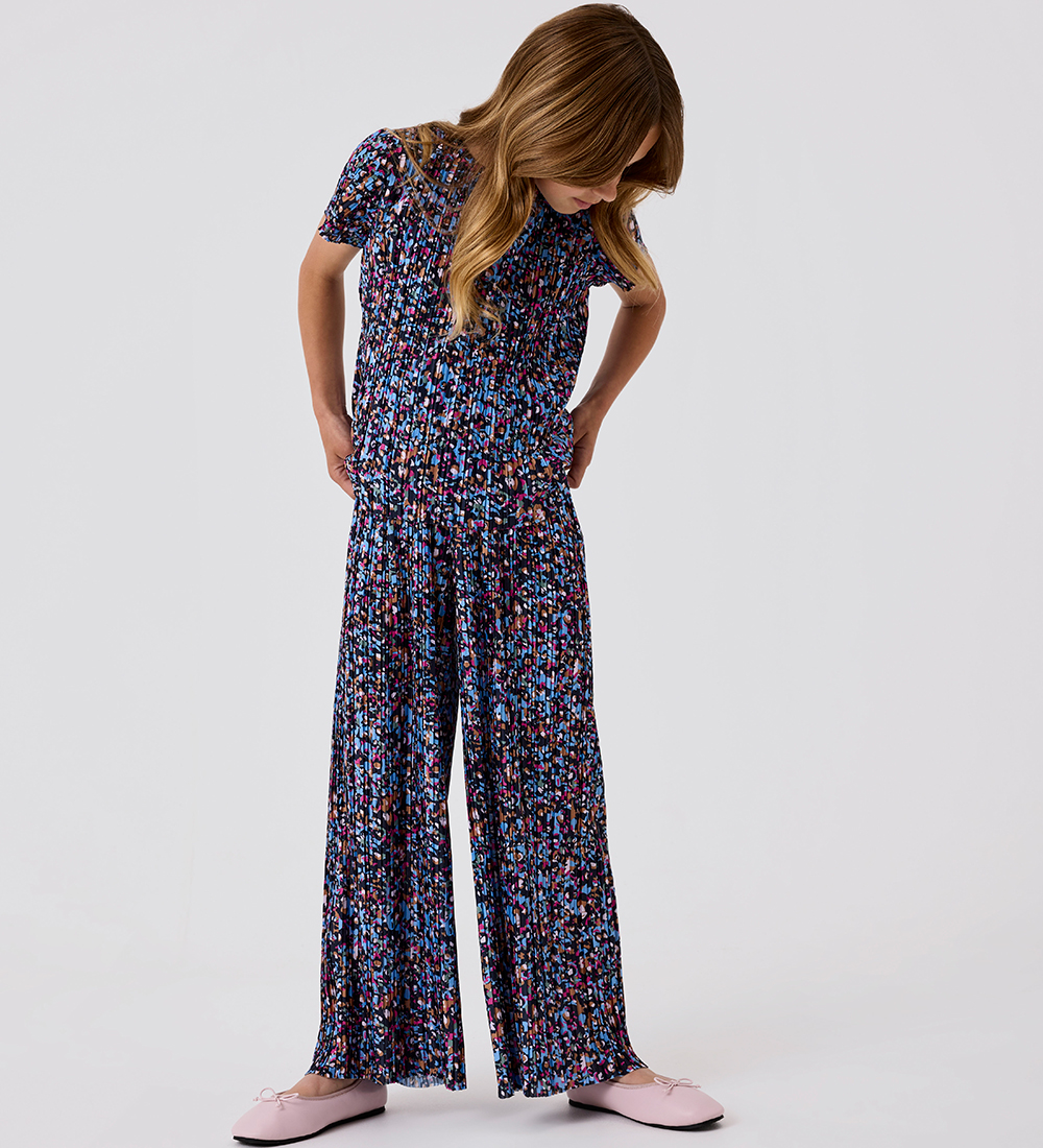 Name It Trousers - Wide - NkfNipleat - Silver Lake Blue