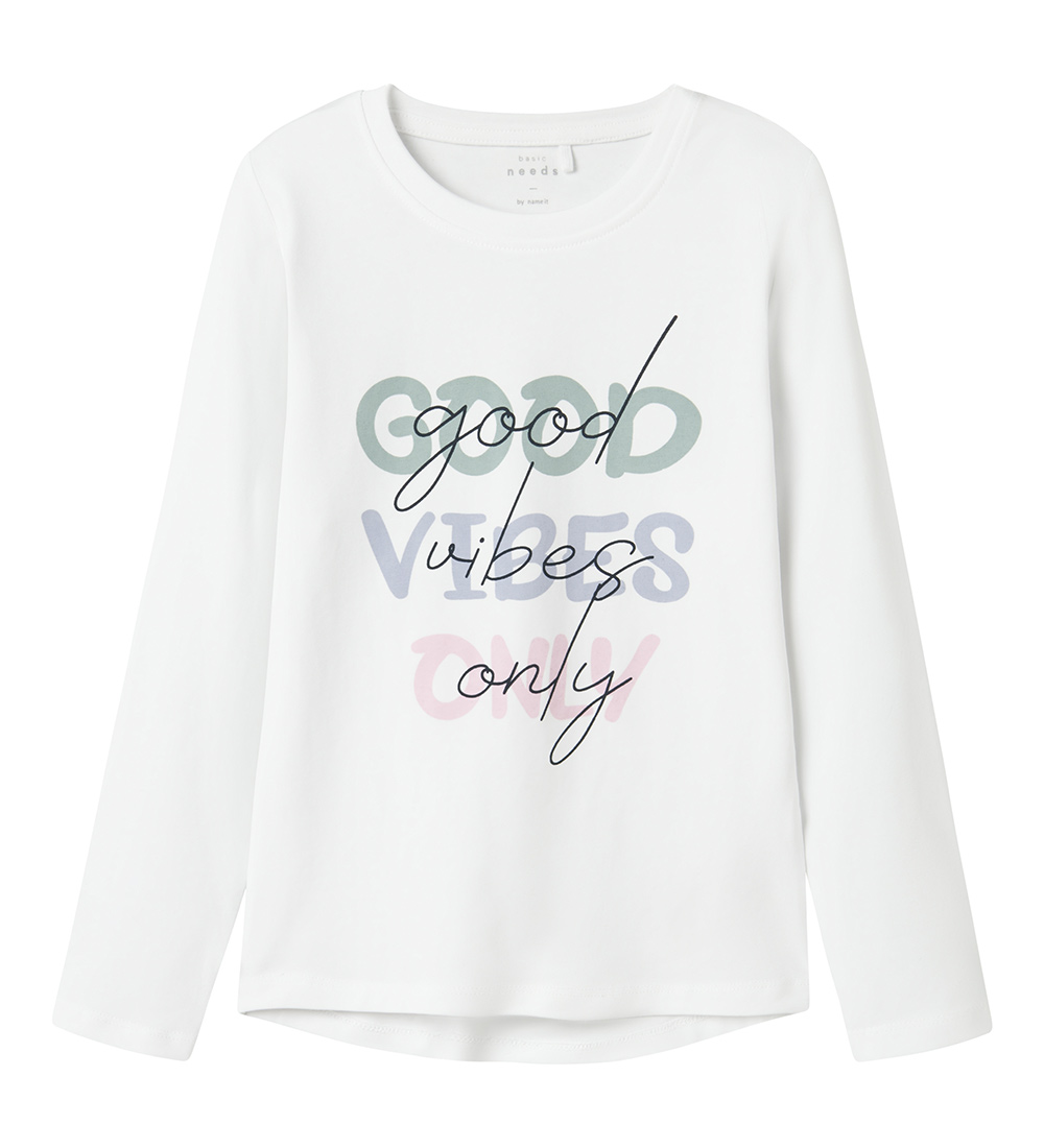 Name It Blouse - NkfVix - Bright White/Good Vibes Wed