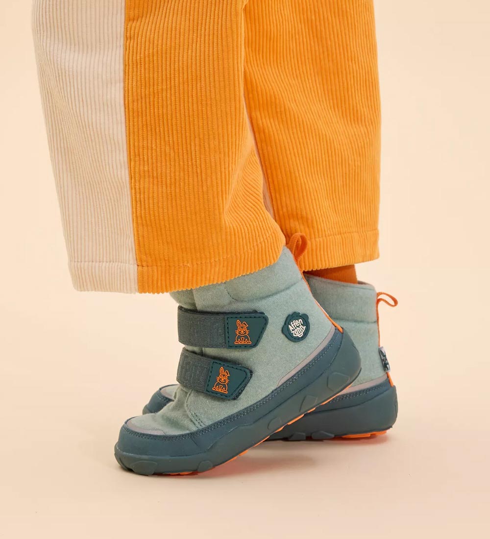 Affenzahn Winter Boots - Tex - Wool Comfy Bunny - Petrol/Bunny