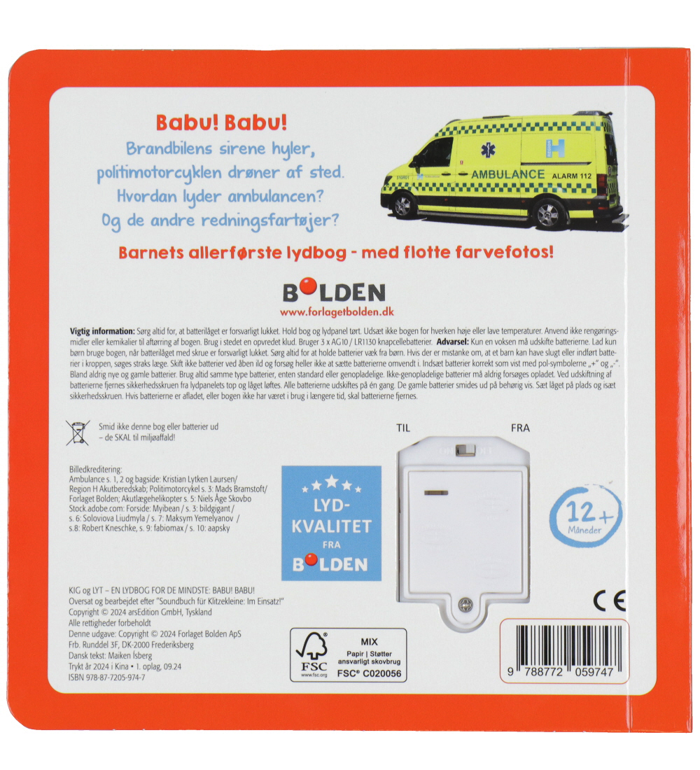 Forlaget Bolden Book w. Sound - Look And Listen - Babu! Babu!