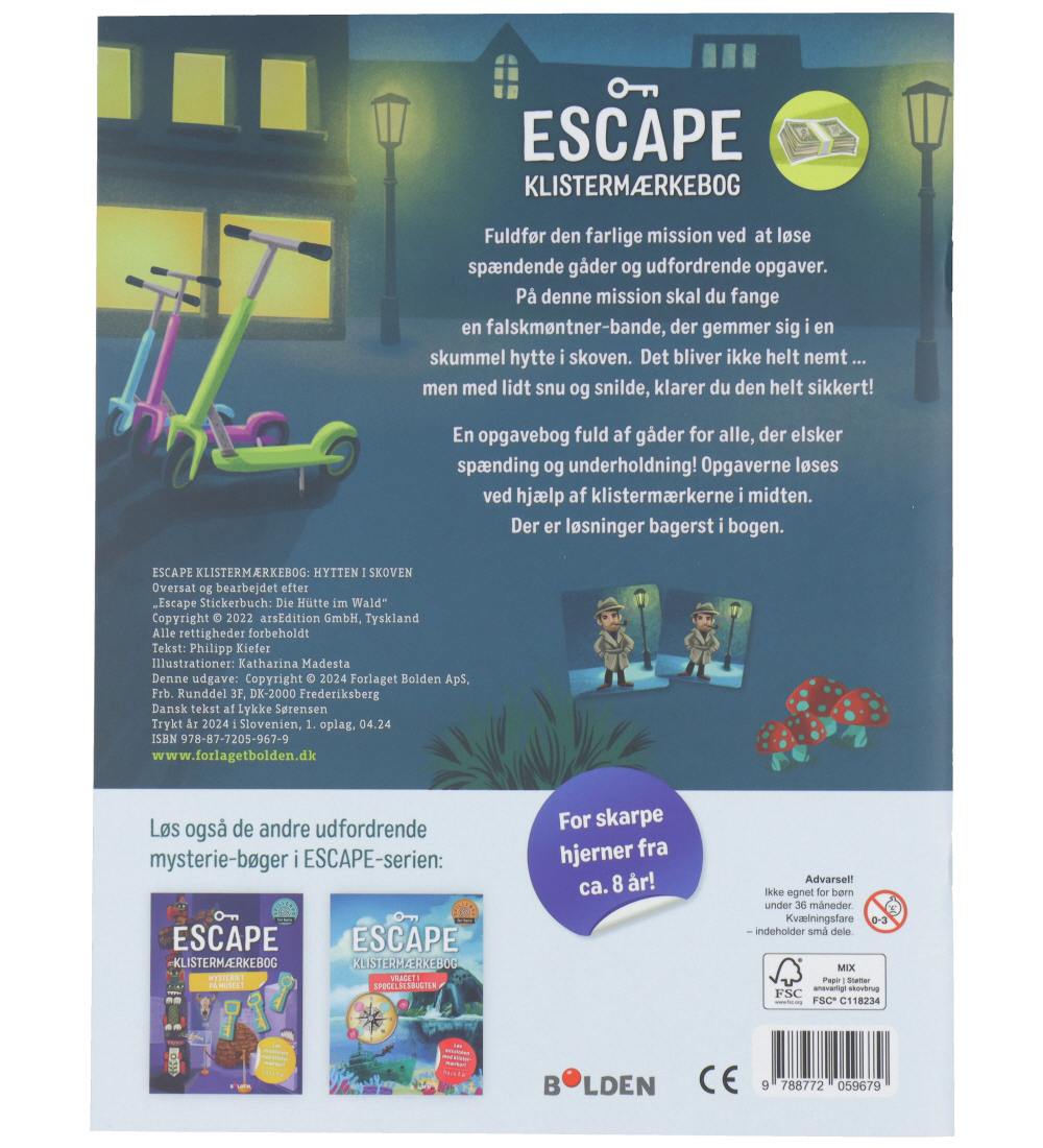 Forlaget Bolden Escape Límmiðabók: Skálinn I Skógurinn