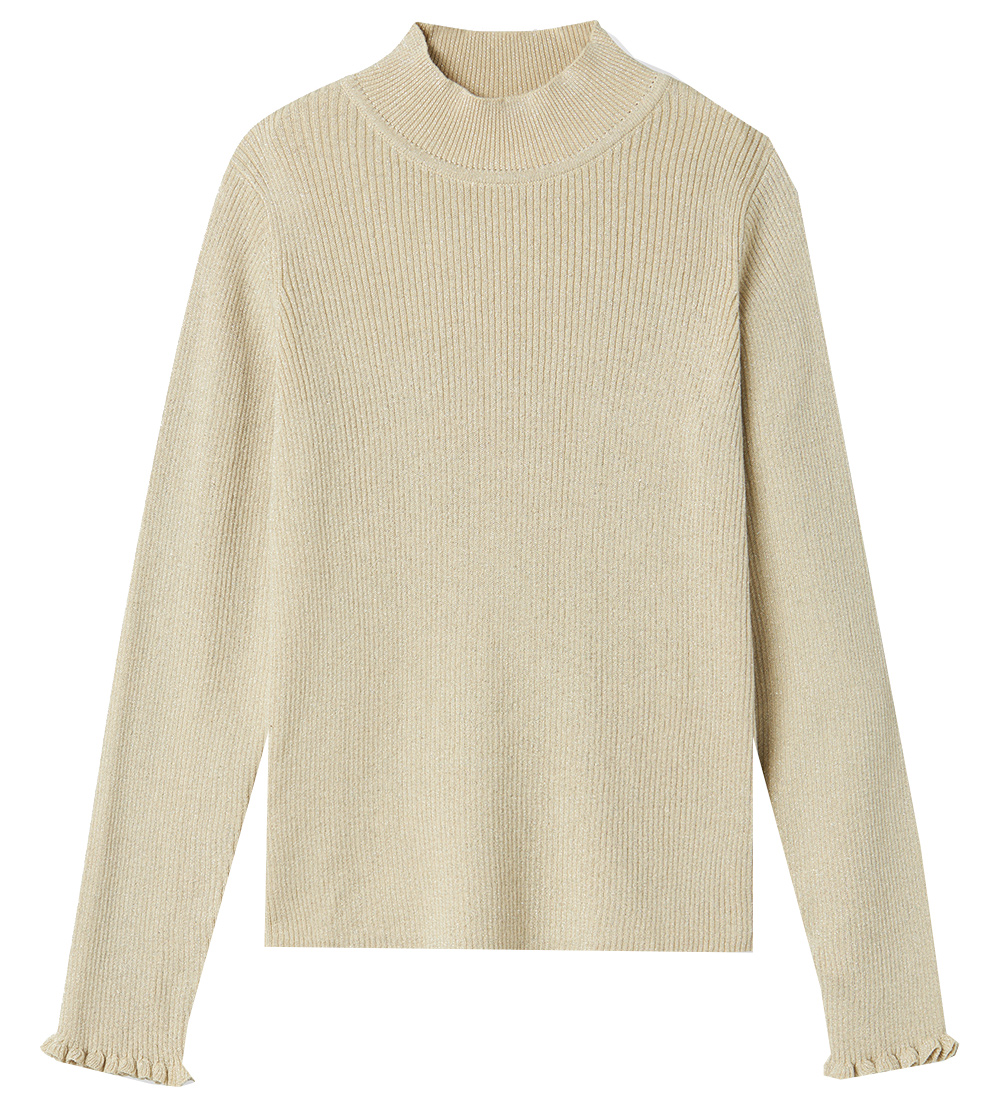 Name It Bluse - Strick - NkfRia - Summer Sand/Silber Lurex M Gli