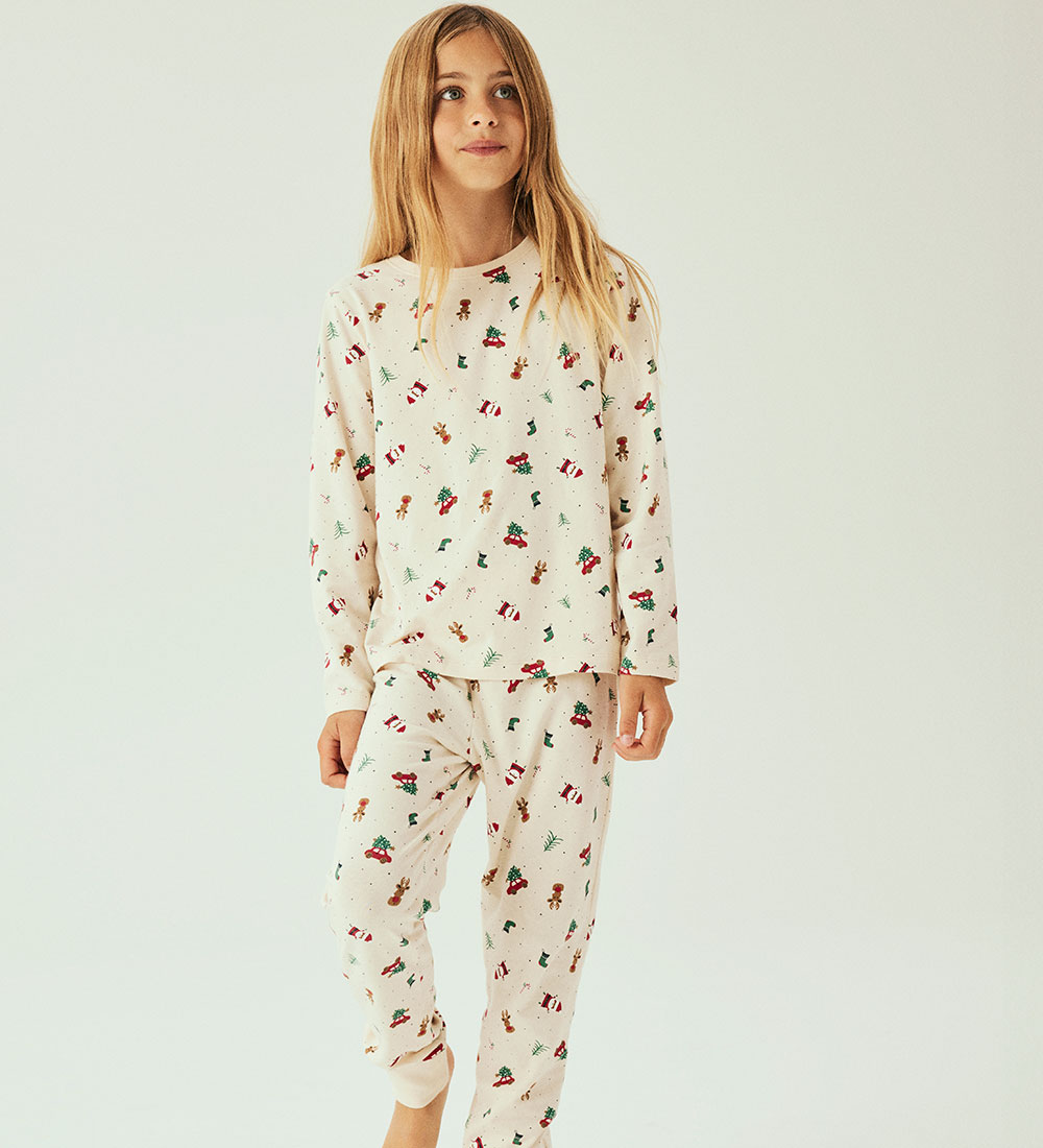 Name It Pyjama Set - NknVismas - Whitecap Grey/Christmas
