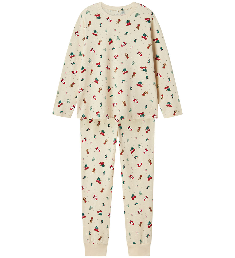 Name It Pyjama Set - NknVismas - Whitecap Grey/Christmas