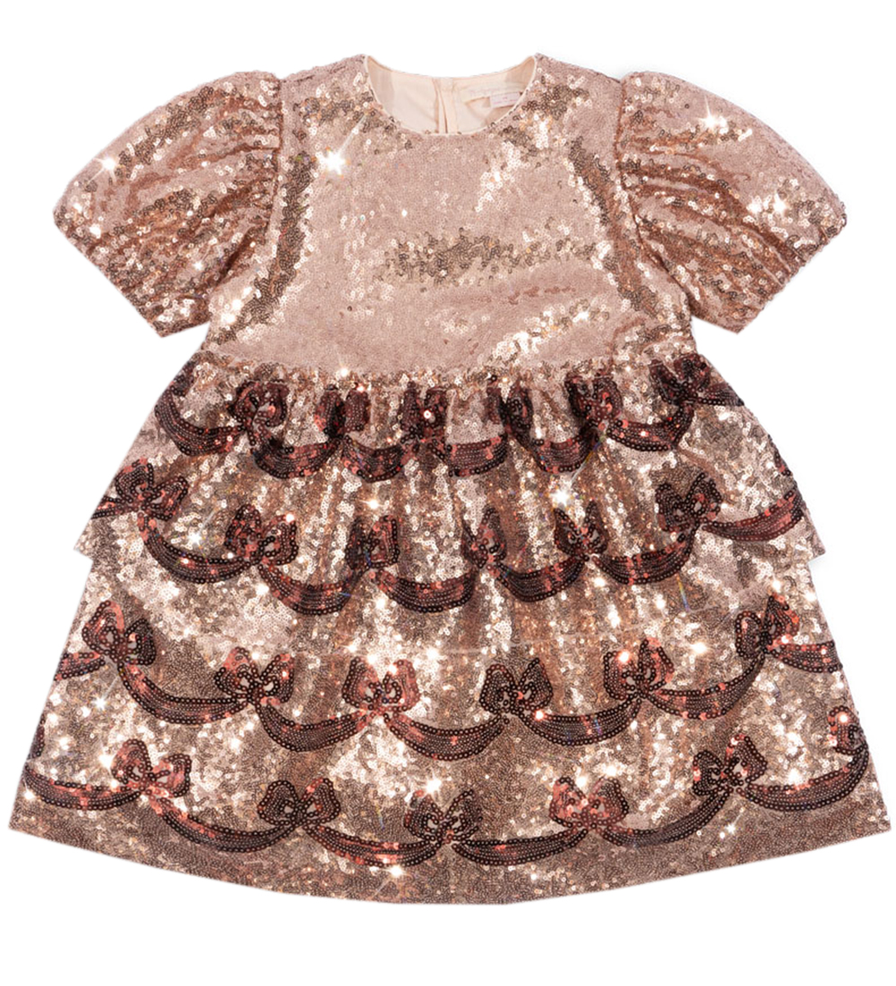 Konges Sløjd Kleid - Starla Bow Wow - Gold Blush