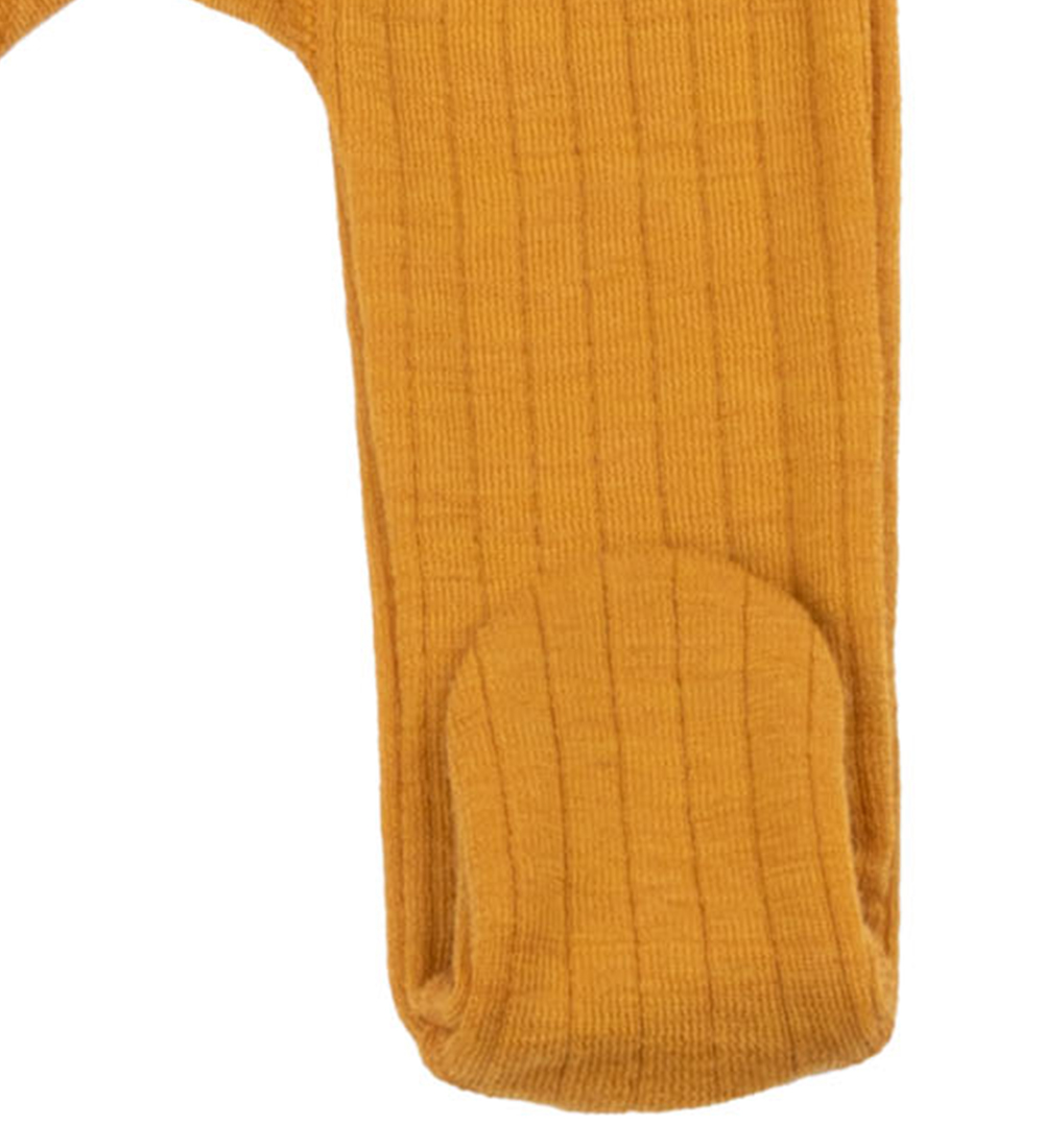 Joha Leggings w. Feet - Wool - Yellow