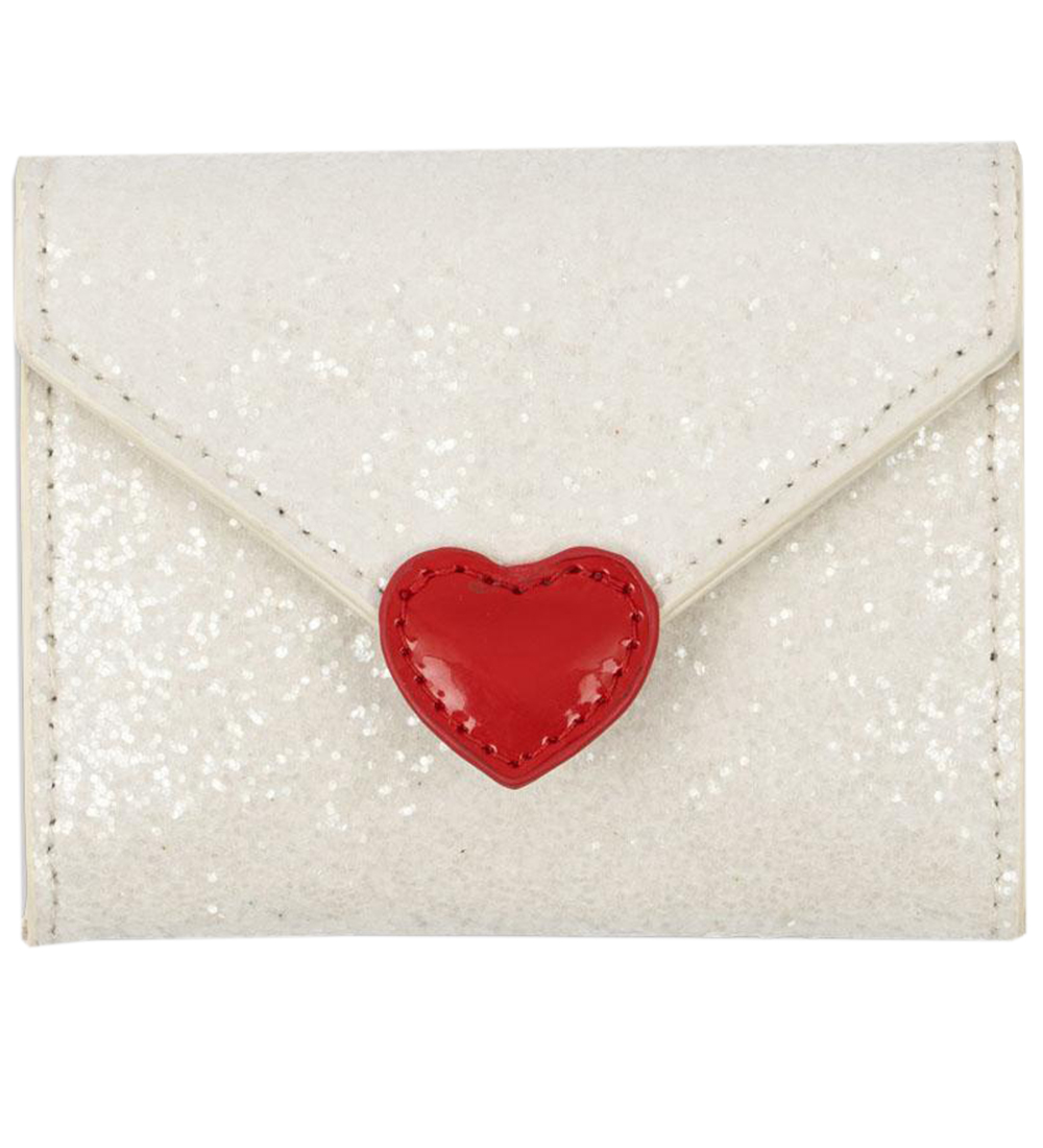 Konges Sløjd Wallet - Love Letter - Cream Glitter w. Heart