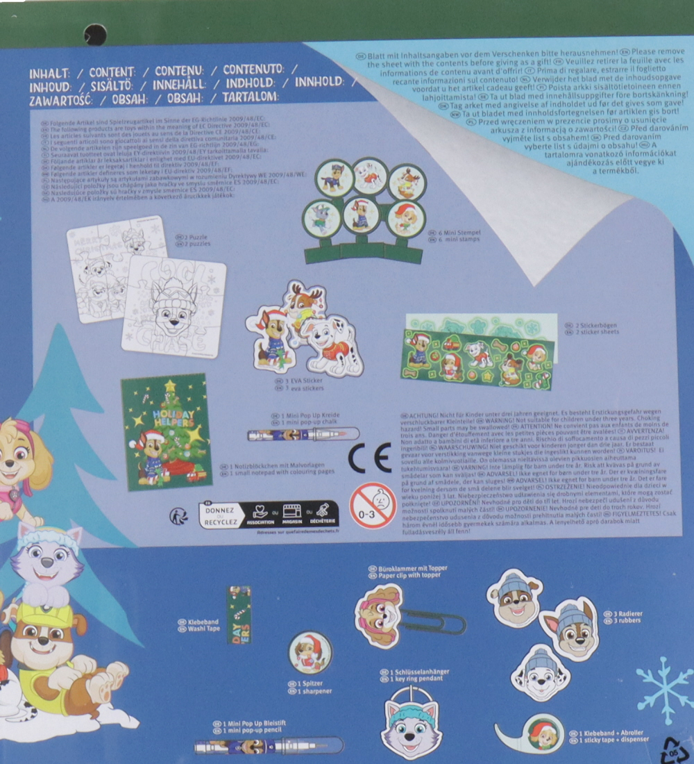 Paw Patrol Advent Calendar - Holiday Helpers - 24 Lyears