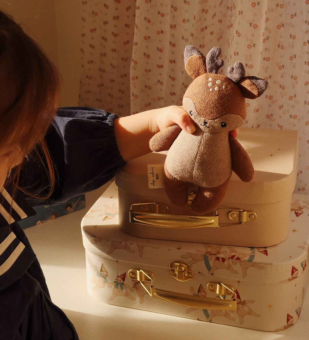 Konges Sløjd Rattle - Reindeer - Brown