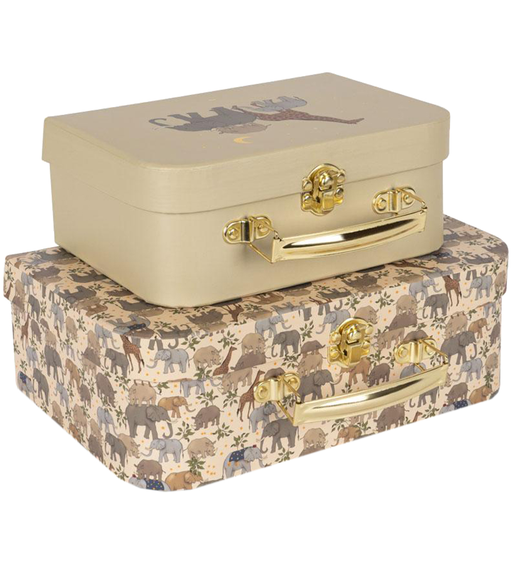 Konges Sløjd Cardboard Suitcase - 2-Pack - Safari