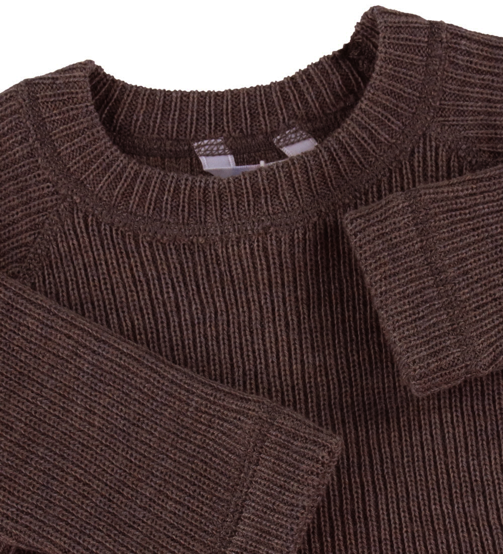 Joha Blouse - Knitted - Wool - Dark Brown