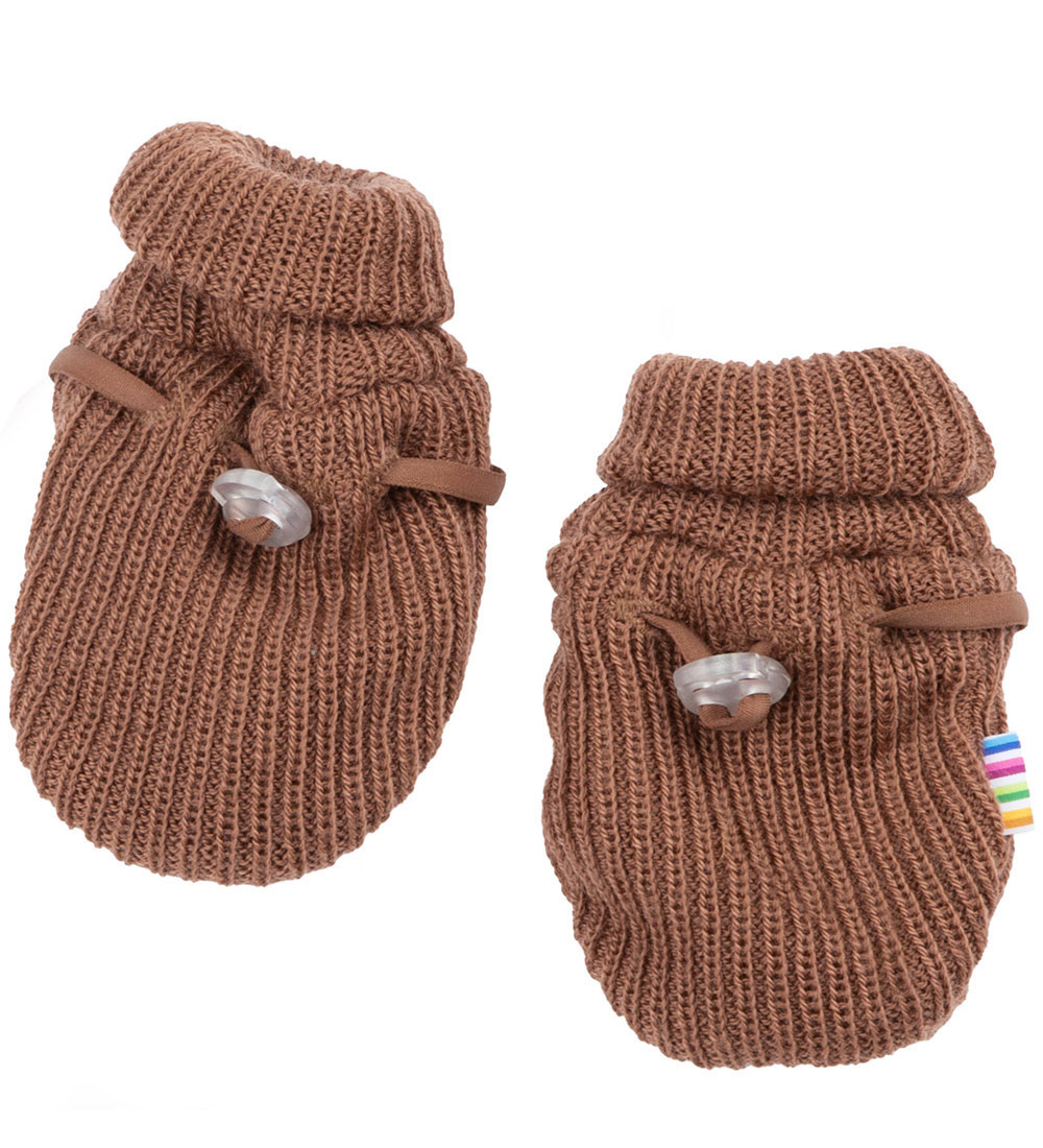 Joha Mittens - Wool - Knitted - 2-layer - Brown
