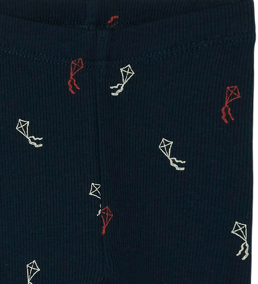 Name It Leggings - Rib - NbnLabela - Navy Blazer
