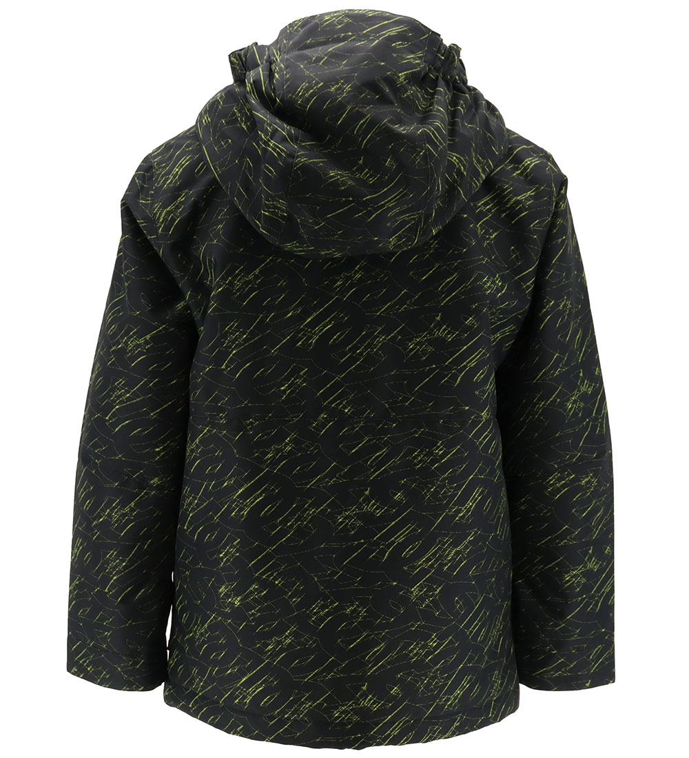 DC Winter Coat - Basic Print - Stacked Black