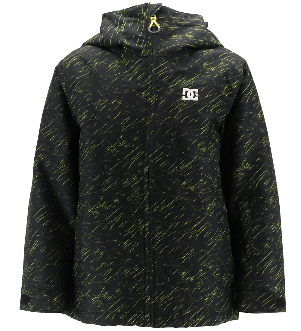 DC Winter Coat - Basic Print - Stacked Black