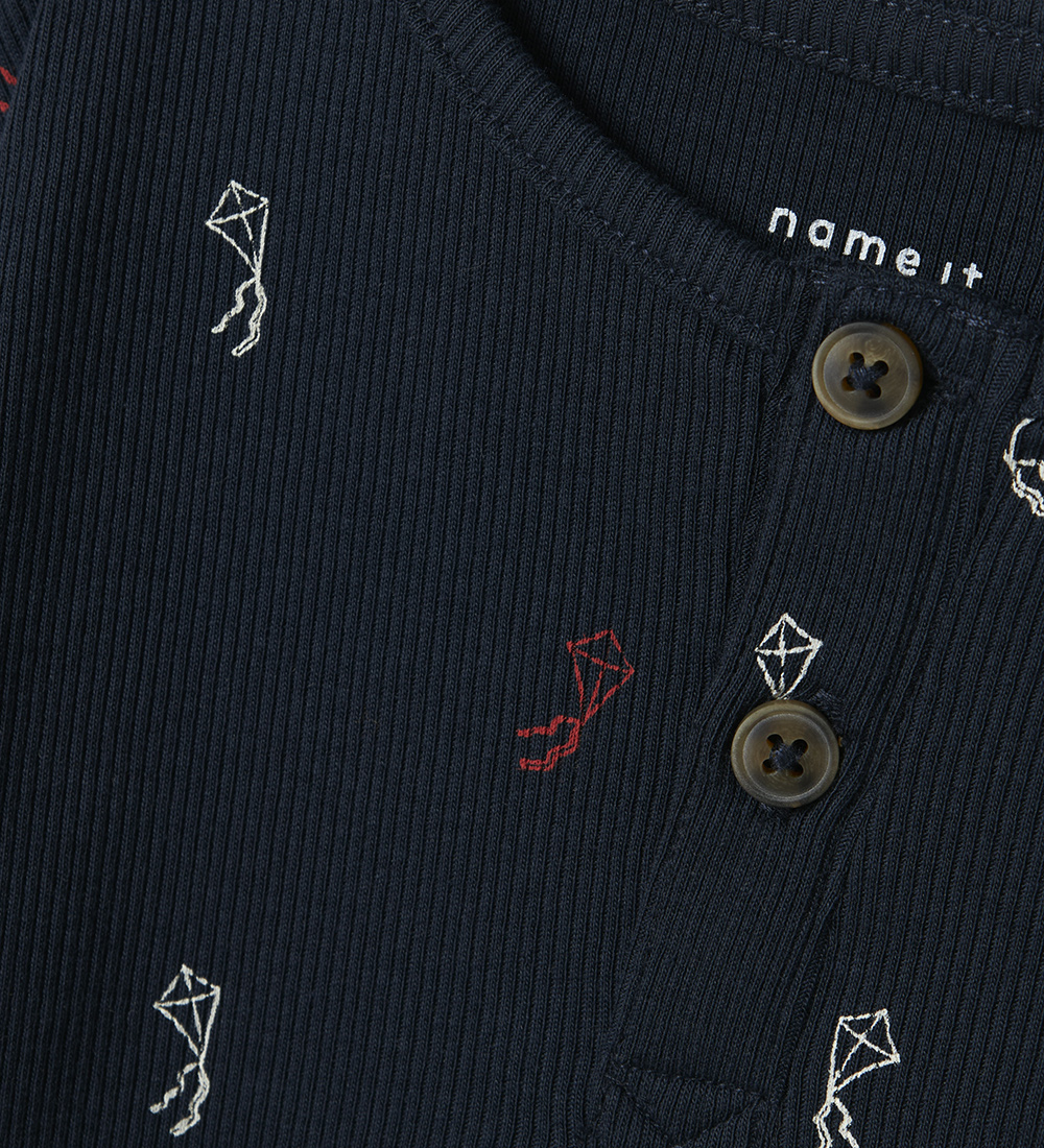 Name It Blússa - Rib - NmmLabela - Dökkblátt Blazer