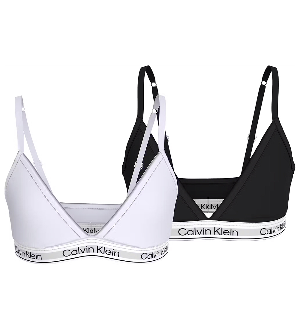 Calvin Klein BH - Triangle - 2-pack - Zwart/Wit