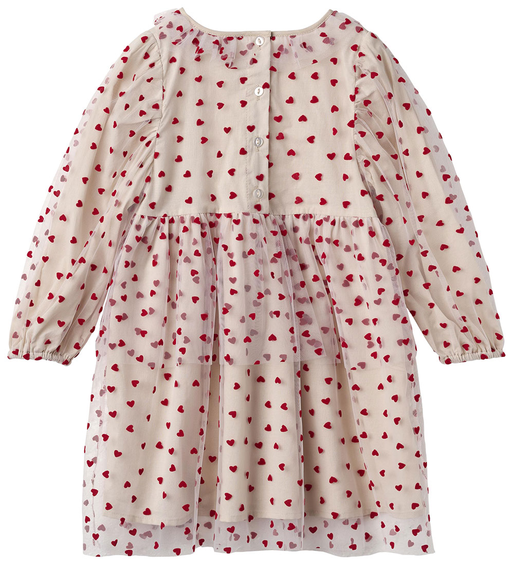 Fliink Dress - Tulle - Sandshell/Pompeian Red