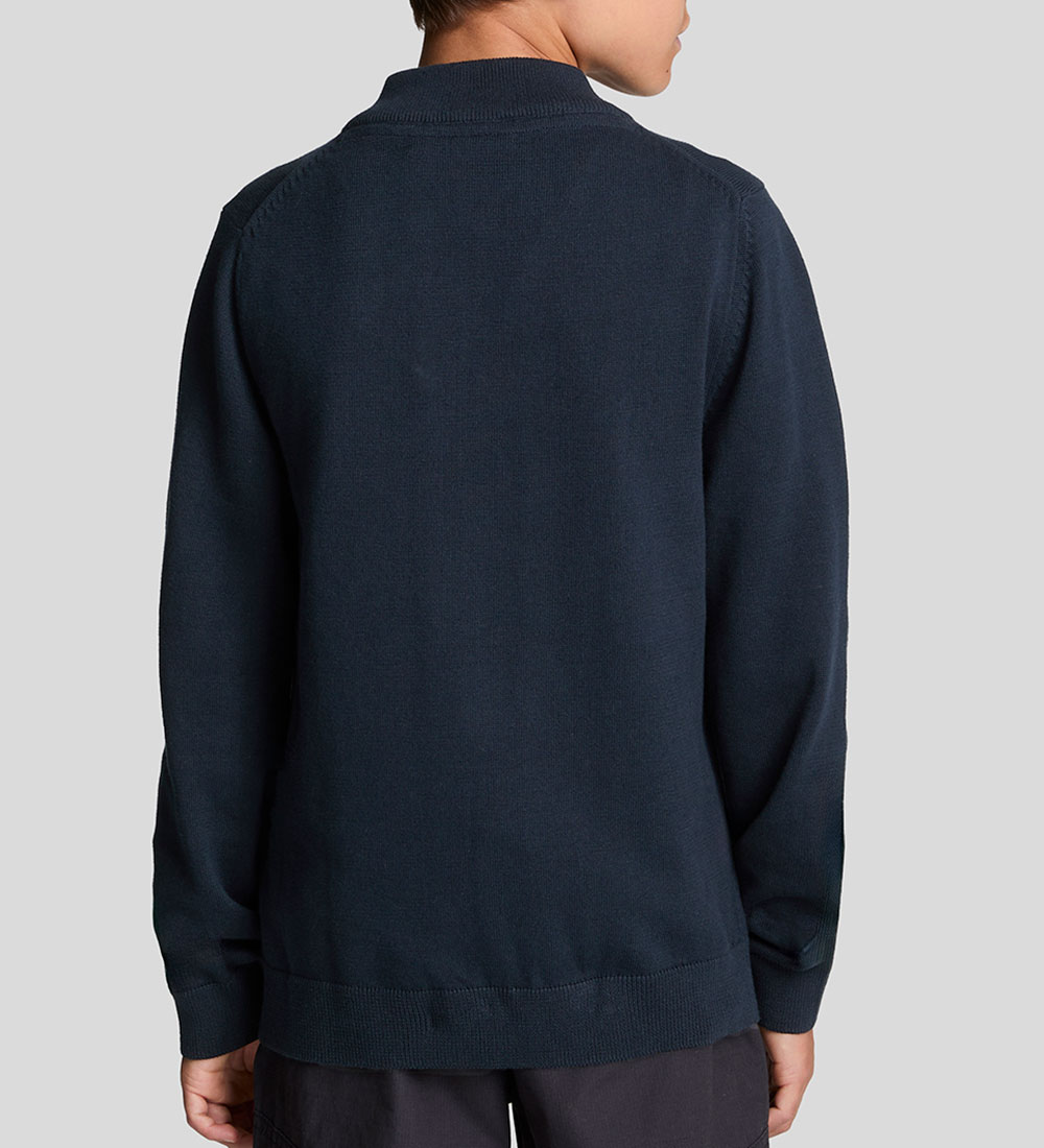 Lyle & Scott Sweatshirt - Knitted - Quater Zip - Dark Navy