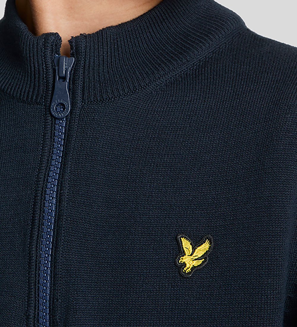 Lyle & Scott Sweatshirt - Knitted - Quater Zip - Dark Navy